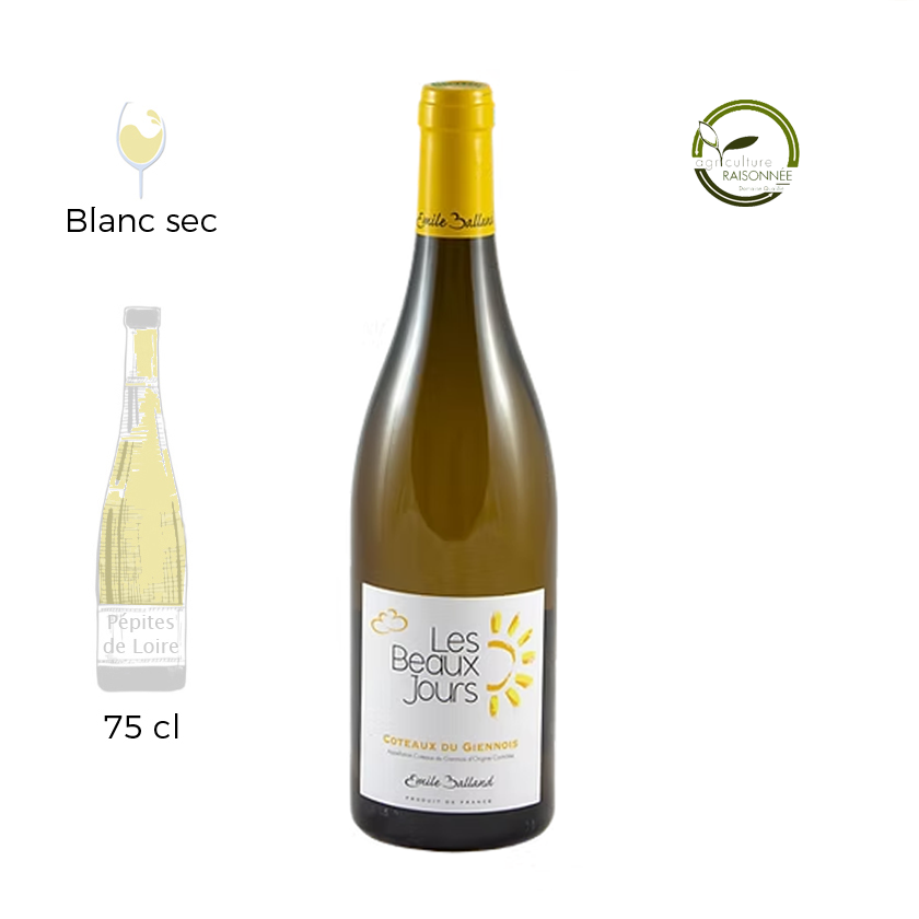 Les Beaux Jours blanc du Domaine Emile Balland appellation Coteau du Giennois